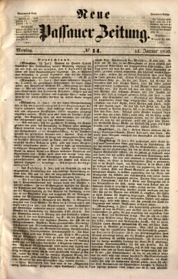 Neue Passauer Zeitung (Passauer Zeitung) Montag 14. Januar 1850