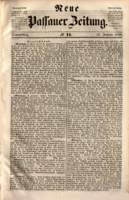 Neue Passauer Zeitung (Passauer Zeitung) Donnerstag 17. Januar 1850