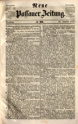 Neue Passauer Zeitung (Passauer Zeitung) Sonntag 20. Januar 1850