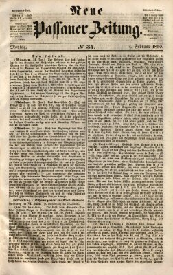 Neue Passauer Zeitung (Passauer Zeitung) Montag 4. Februar 1850