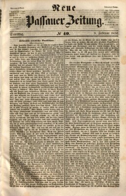 Neue Passauer Zeitung (Passauer Zeitung) Samstag 9. Februar 1850