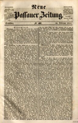 Neue Passauer Zeitung (Passauer Zeitung) Samstag 16. Februar 1850