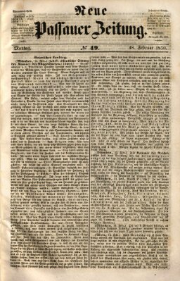 Neue Passauer Zeitung (Passauer Zeitung) Montag 18. Februar 1850