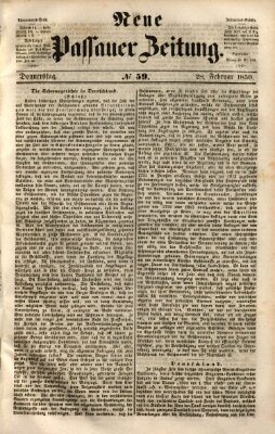 Neue Passauer Zeitung (Passauer Zeitung) Donnerstag 28. Februar 1850