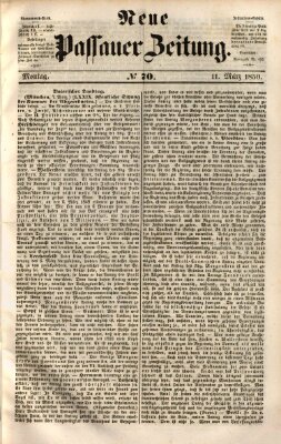 Neue Passauer Zeitung (Passauer Zeitung) Montag 11. März 1850