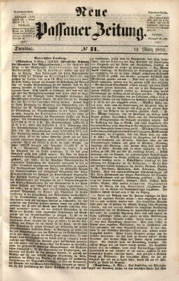 Neue Passauer Zeitung (Passauer Zeitung) Dienstag 12. März 1850