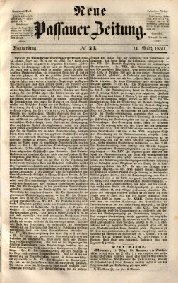 Neue Passauer Zeitung (Passauer Zeitung) Donnerstag 14. März 1850