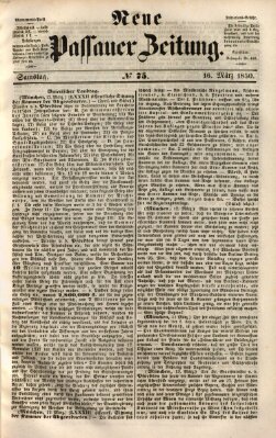 Neue Passauer Zeitung (Passauer Zeitung) Samstag 16. März 1850