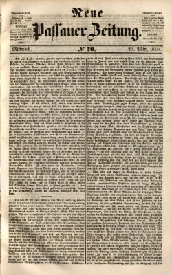 Neue Passauer Zeitung (Passauer Zeitung) Mittwoch 20. März 1850