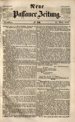 Neue Passauer Zeitung (Passauer Zeitung) Samstag 23. März 1850