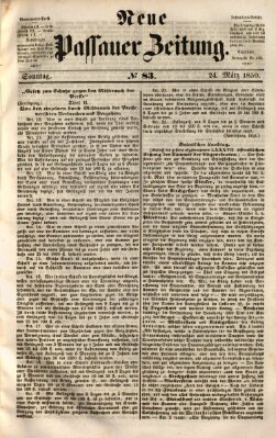 Neue Passauer Zeitung (Passauer Zeitung) Sonntag 24. März 1850