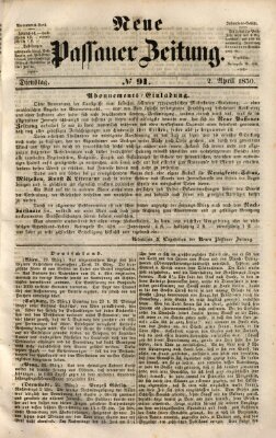 Neue Passauer Zeitung (Passauer Zeitung) Dienstag 2. April 1850