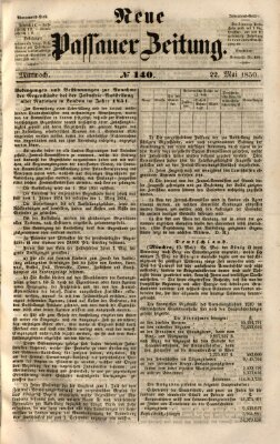 Neue Passauer Zeitung (Passauer Zeitung) Mittwoch 22. Mai 1850