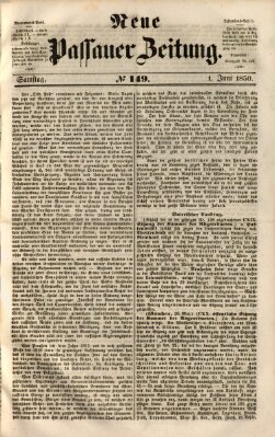 Neue Passauer Zeitung (Passauer Zeitung) Samstag 1. Juni 1850