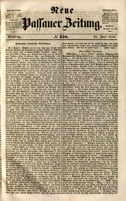 Neue Passauer Zeitung (Passauer Zeitung) Montag 10. Juni 1850