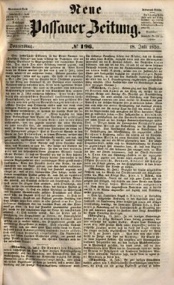 Neue Passauer Zeitung (Passauer Zeitung) Donnerstag 18. Juli 1850