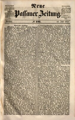 Neue Passauer Zeitung (Passauer Zeitung) Freitag 19. Juli 1850