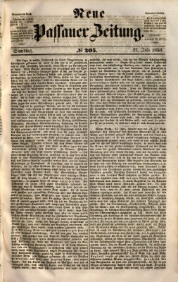 Neue Passauer Zeitung (Passauer Zeitung) Samstag 27. Juli 1850