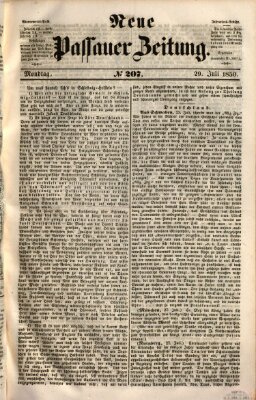 Neue Passauer Zeitung (Passauer Zeitung) Montag 29. Juli 1850