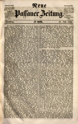 Neue Passauer Zeitung (Passauer Zeitung) Dienstag 30. Juli 1850