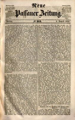 Neue Passauer Zeitung (Passauer Zeitung) Freitag 2. August 1850