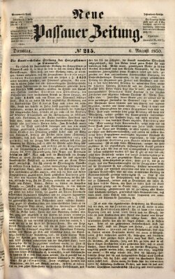 Neue Passauer Zeitung (Passauer Zeitung) Dienstag 6. August 1850