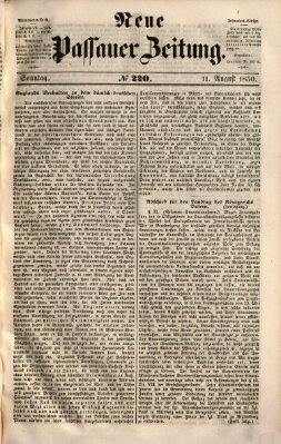 Neue Passauer Zeitung (Passauer Zeitung) Sonntag 11. August 1850