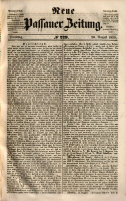 Neue Passauer Zeitung (Passauer Zeitung) Dienstag 20. August 1850