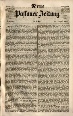 Neue Passauer Zeitung (Passauer Zeitung) Sonntag 25. August 1850