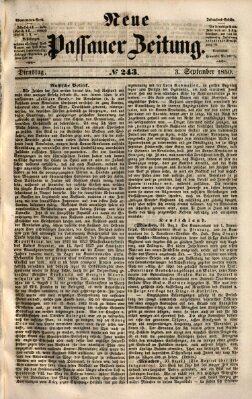 Neue Passauer Zeitung (Passauer Zeitung) Dienstag 3. September 1850