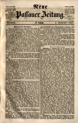 Neue Passauer Zeitung (Passauer Zeitung) Mittwoch 4. September 1850