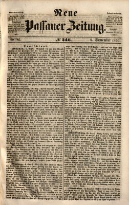 Neue Passauer Zeitung (Passauer Zeitung) Freitag 6. September 1850