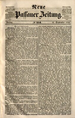 Neue Passauer Zeitung (Passauer Zeitung) Freitag 13. September 1850