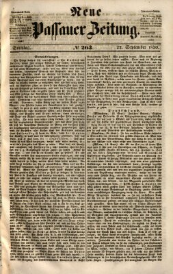 Neue Passauer Zeitung (Passauer Zeitung) Sonntag 22. September 1850