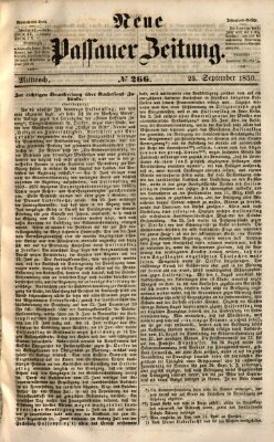 Neue Passauer Zeitung (Passauer Zeitung) Mittwoch 25. September 1850