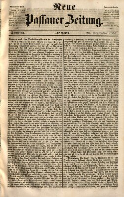 Neue Passauer Zeitung (Passauer Zeitung) Samstag 28. September 1850