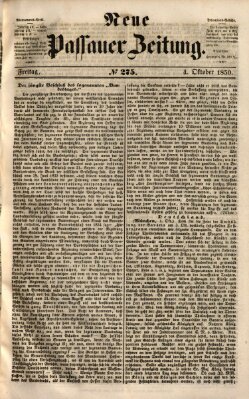 Neue Passauer Zeitung (Passauer Zeitung) Freitag 4. Oktober 1850