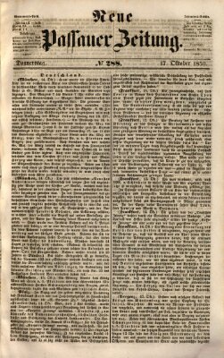 Neue Passauer Zeitung (Passauer Zeitung) Donnerstag 17. Oktober 1850