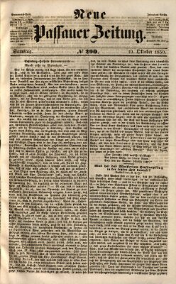 Neue Passauer Zeitung (Passauer Zeitung) Samstag 19. Oktober 1850