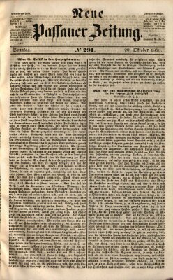 Neue Passauer Zeitung (Passauer Zeitung) Sonntag 20. Oktober 1850