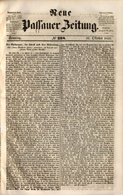 Neue Passauer Zeitung (Passauer Zeitung) Sonntag 27. Oktober 1850