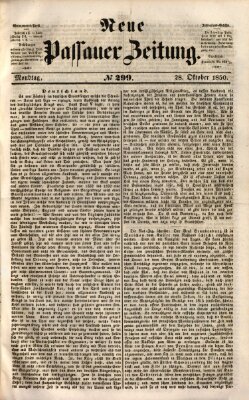 Neue Passauer Zeitung (Passauer Zeitung) Montag 28. Oktober 1850