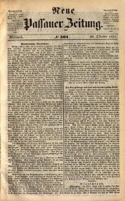 Neue Passauer Zeitung (Passauer Zeitung) Mittwoch 30. Oktober 1850