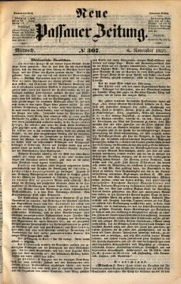 Neue Passauer Zeitung (Passauer Zeitung) Mittwoch 6. November 1850