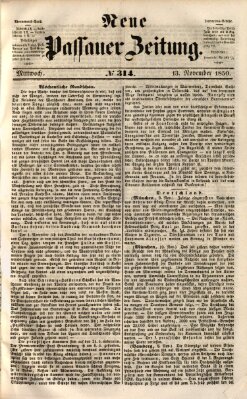 Neue Passauer Zeitung (Passauer Zeitung) Mittwoch 13. November 1850