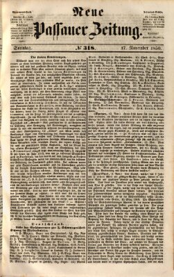 Neue Passauer Zeitung (Passauer Zeitung) Sonntag 17. November 1850