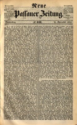 Neue Passauer Zeitung (Passauer Zeitung) Donnerstag 21. November 1850