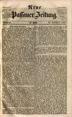 Neue Passauer Zeitung (Passauer Zeitung) Mittwoch 27. November 1850