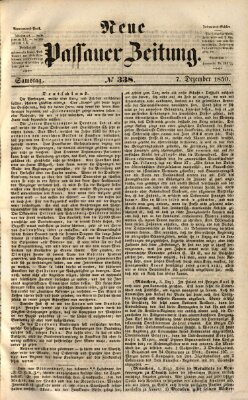 Neue Passauer Zeitung (Passauer Zeitung) Samstag 7. Dezember 1850