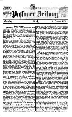 Neue Passauer Zeitung (Passauer Zeitung) Samstag 4. Januar 1851